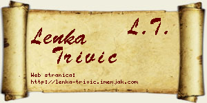 Lenka Trivić vizit kartica
